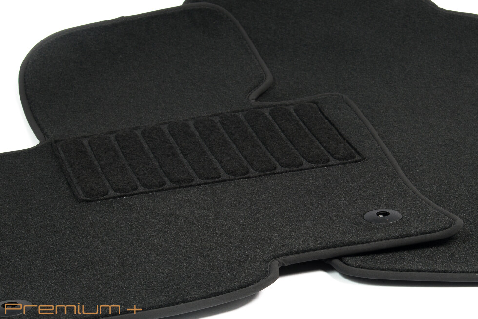 Коврики текстильные "Премиум+" для BMW 3-Series (седан / F30) 2015 - 2019, черные, 2шт.