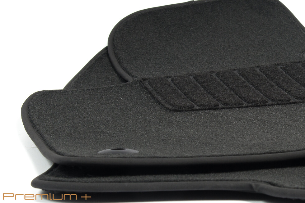 Коврики текстильные "Премиум+" для BMW 3-Series (седан / F30) 2015 - 2019, черные, 2шт.