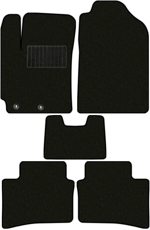 Коврики текстильные "Классик" для Kia Rio IV (седан / FB) 2016 - 2020, черные, 5шт.
