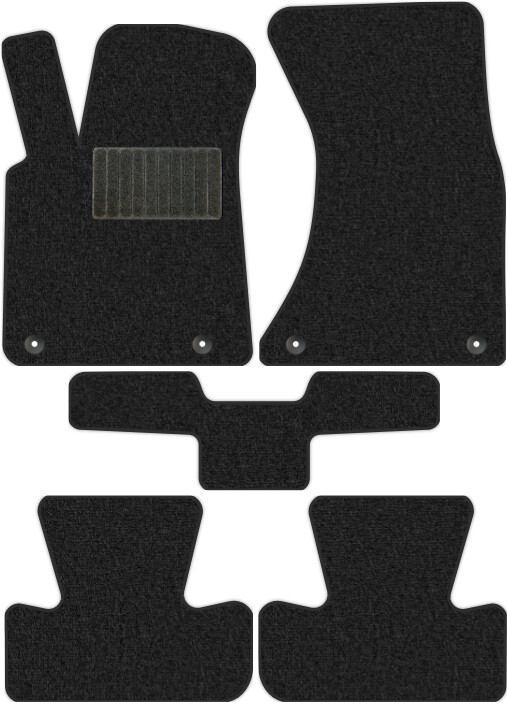 Коврики текстильные "Классик" для Audi Q5 I (suv / 8R) 2008 - 2012, темно-серые, 5шт.