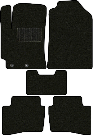 Коврики текстильные "Классик" для Hyundai Solaris II (седан / HCR) 2017 - 2020, черные, 5шт.