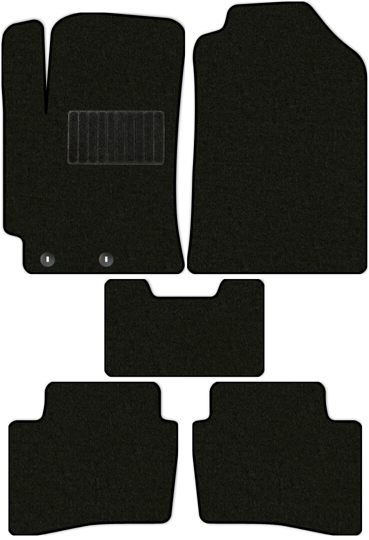 Коврики текстильные "Классик" для Hyundai Solaris II (седан / HCR) 2020 - Н.В., черные, 5шт.