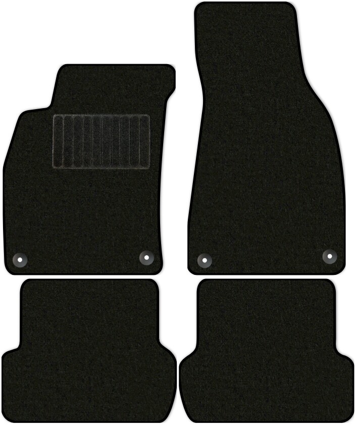 Коврики текстильные "Стандарт" для Audi A4 (кабриолет / B7) 2006 - 2009, черные, 4шт.