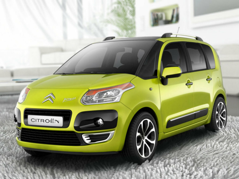 Коврики текстильные "Комфорт" для Citroen C3 Picasso (минивэн) 2009 - 2012, черные, 5шт.