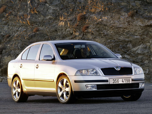 Коврики ЭВА "EVA ромб" для Skoda Octavia II (лифтбек / A5) 2004 - 2008, черные, 5шт.