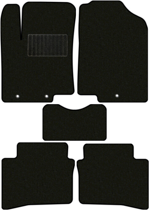 Коврики текстильные "Стандарт" для Kia Rio III (хэтчбек 5 дв / QB) 2015 - 2017, черные, 5шт.