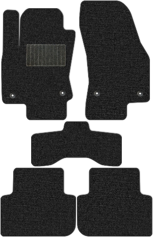 Коврики текстильные "Комфорт" для Volkswagen Tiguan II (suv / MK2) 2016 - 2020, темно-серые, 5шт.
