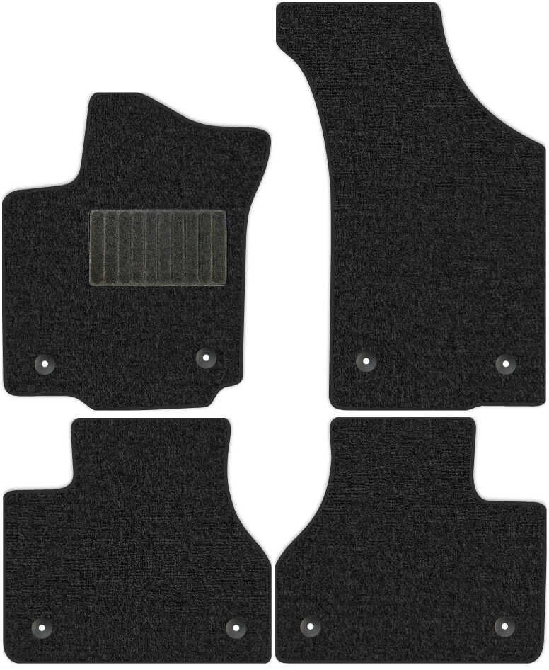 Коврики текстильные "Классик" для Volkswagen Pheaton (седан) 2002 - 2007, темно-серые, 4шт.